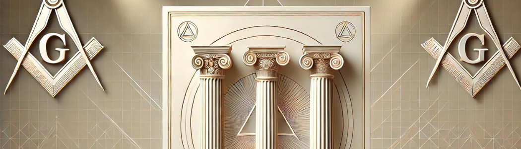 Les trois piliers maçonniques : Corinthien, Dorique et Ionique