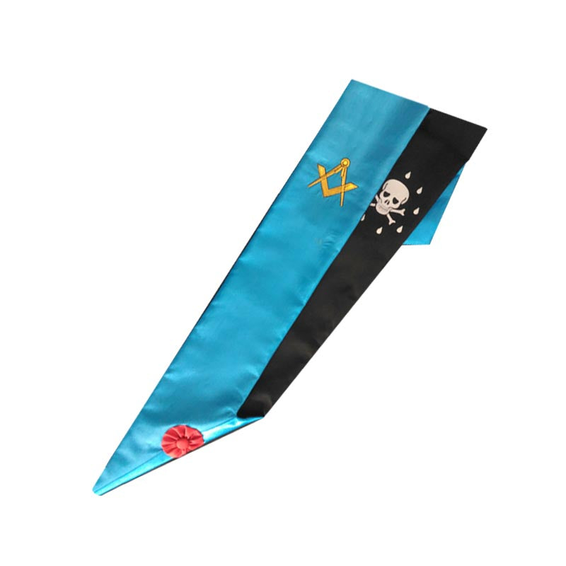 Baudrier Maître Maçon Rite Français Moderne — 1 Rosette Équerre Compas