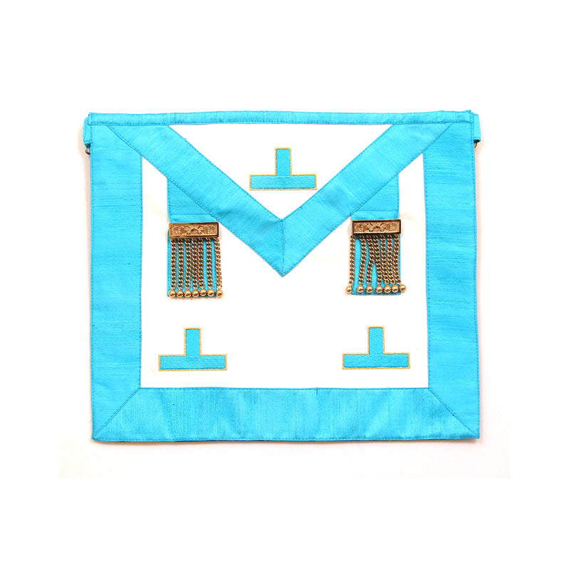 Tablier Vénérable Maître Rite Français Moderne — 3 Taus et 2 Pendeloques