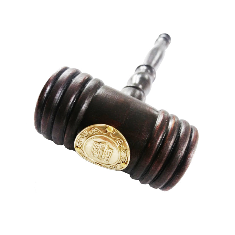 Maillet maçonnique en bois - avec insigne 2ème Surveillant