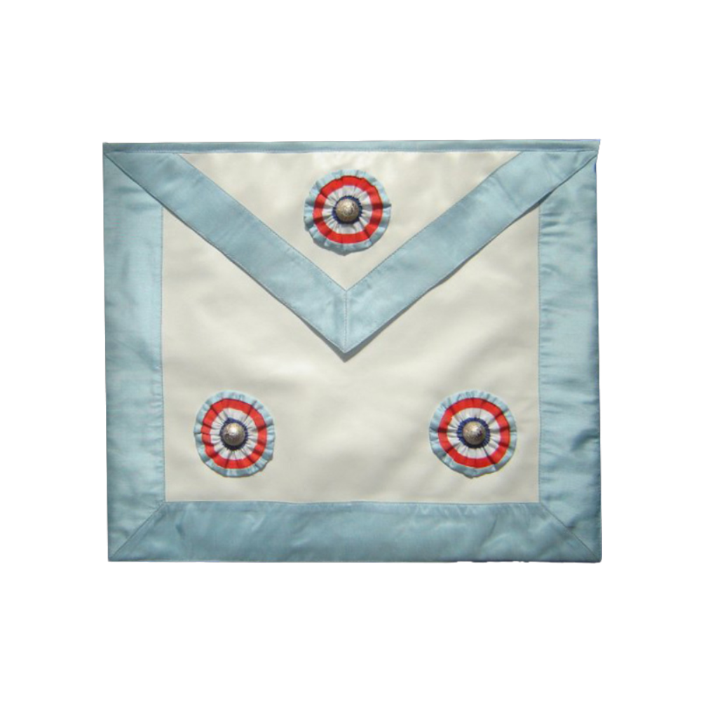 Tablier Maître Rite Emulation - 3 Rosettes