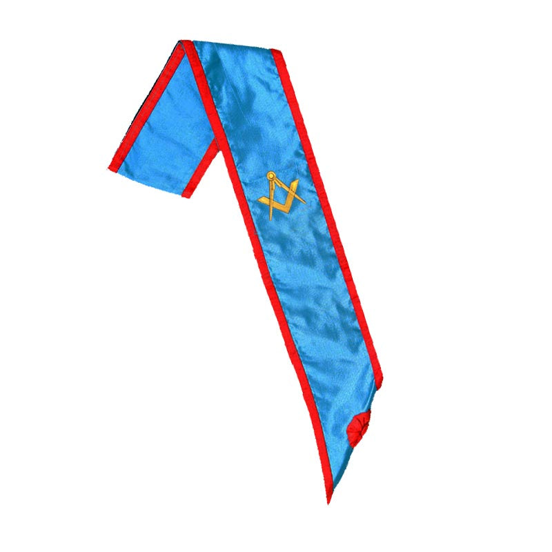 Baudrier Maître Maçon REAA – 1 Rosette Équerre Compas