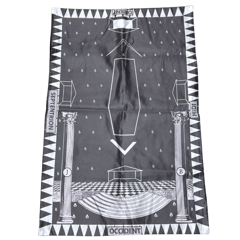 Tapis de Loge 3° Degré Rite Français Traditionnel Satin - 67x102cm (déstockage)