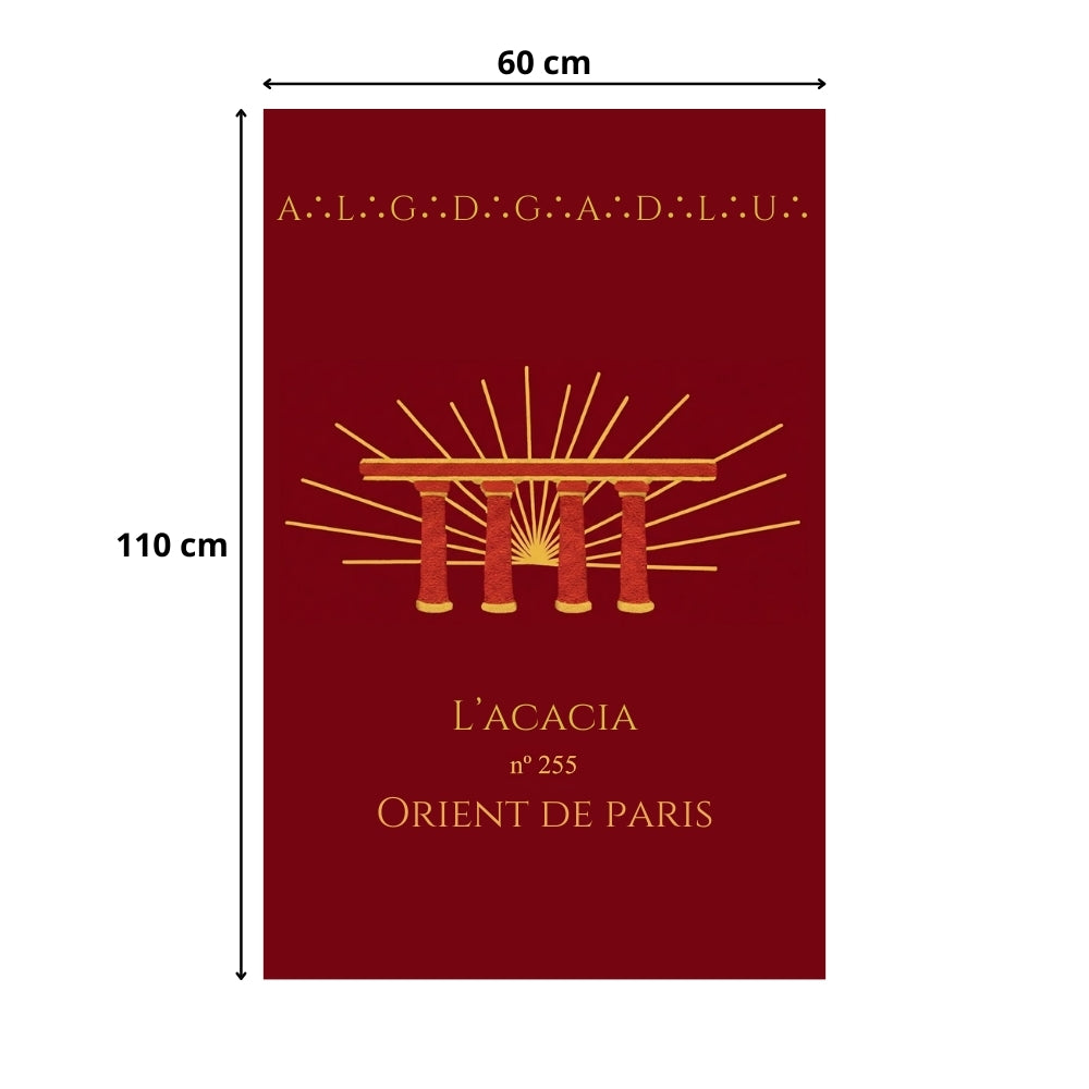 Bannière de loge sur-mesure (60 x 110cm)