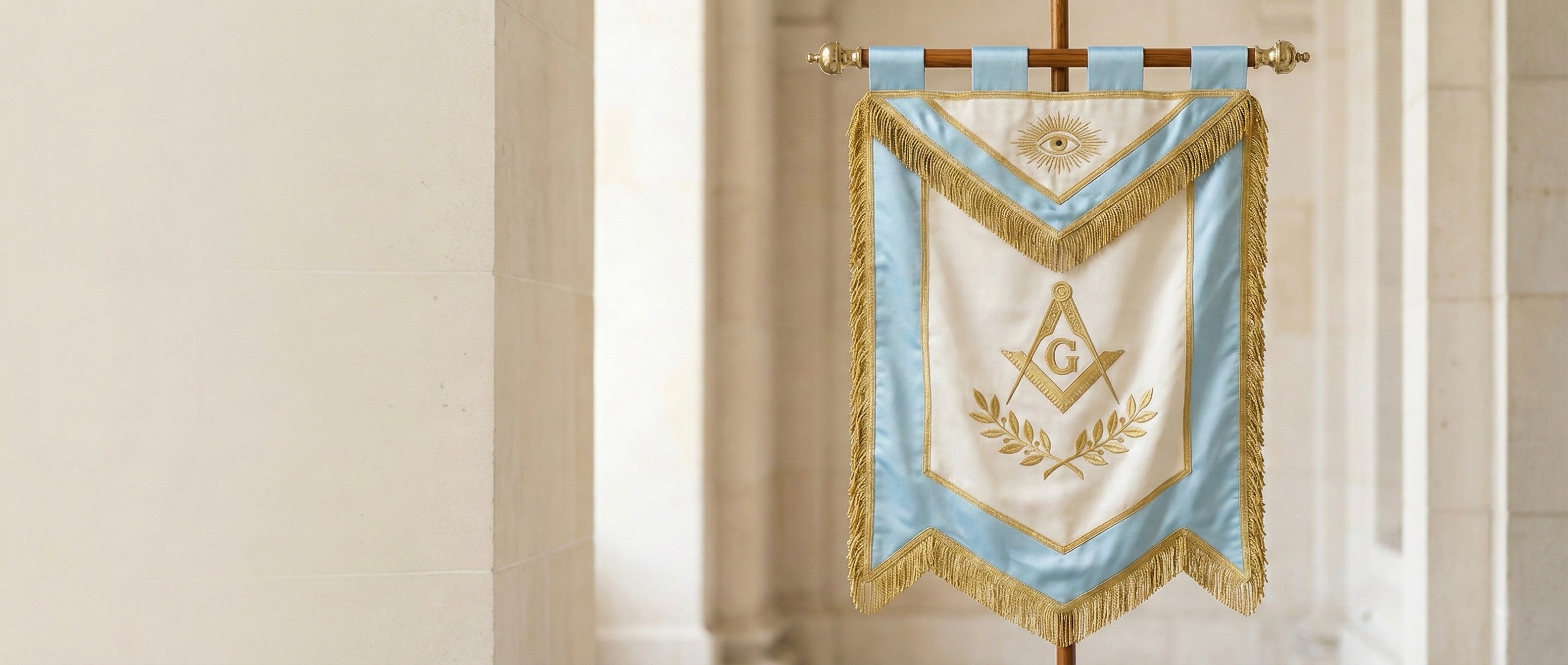 Bannière guirlande fanions triangles denim recyclé - Pascale Viau