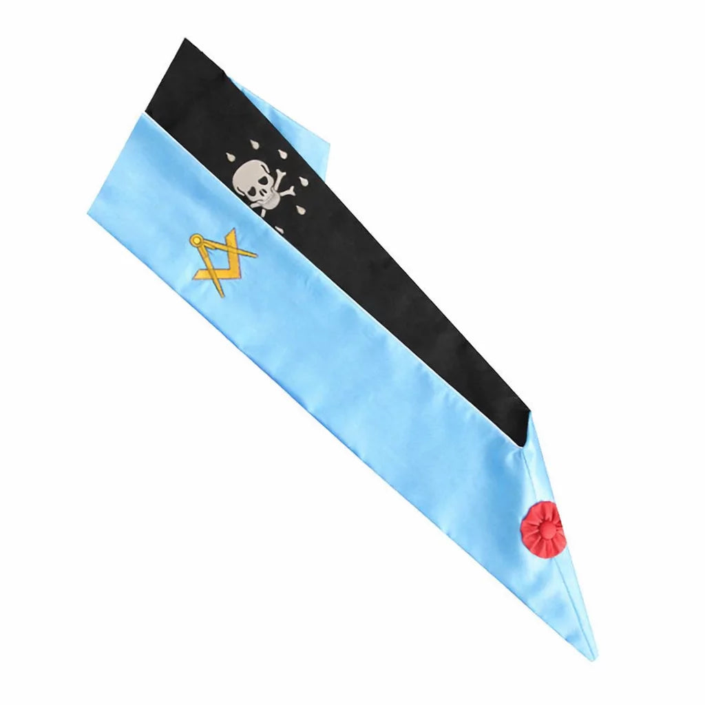 Baudrier Maître Maçon Rite Français Moderne Rétabli — 1 Rosette Équerre Compas