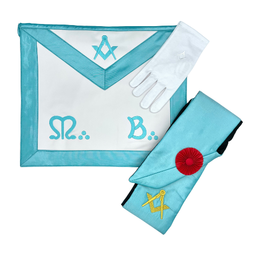 Ensemble Complet Maître Maçon Rite Français Groussier – Tablier, Baudrier et Gants