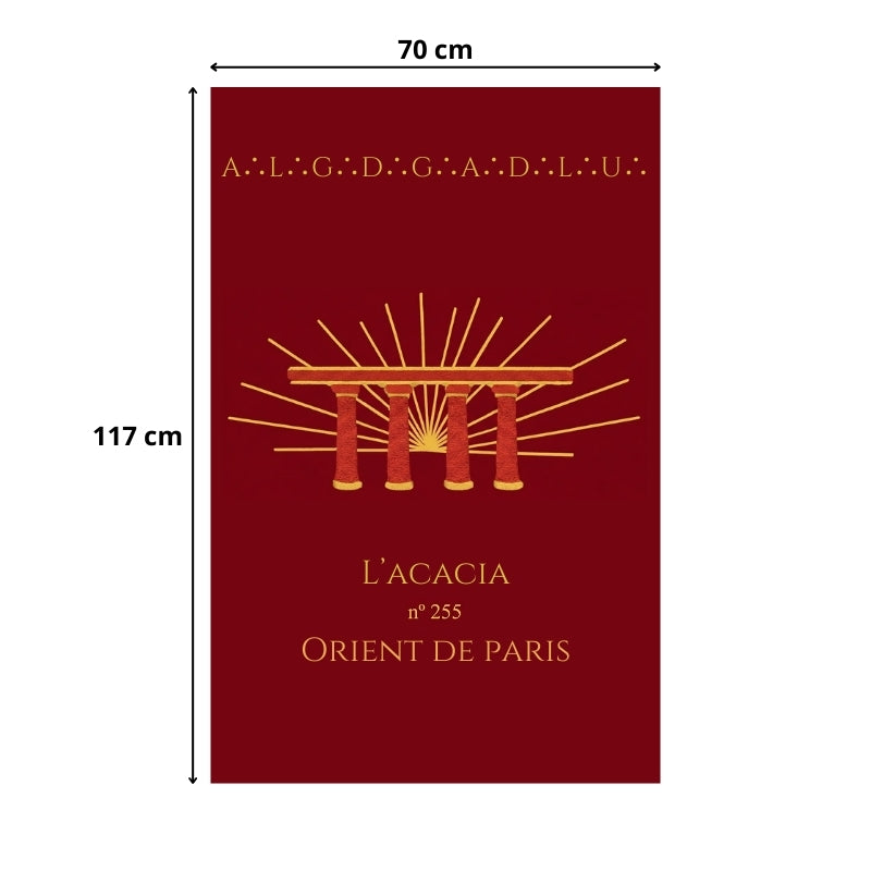 Bannière de loge sur-mesure (70 x 117cm)