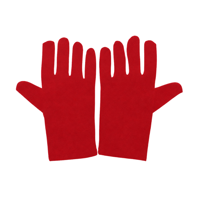 Gants rouges maçonniques en coton