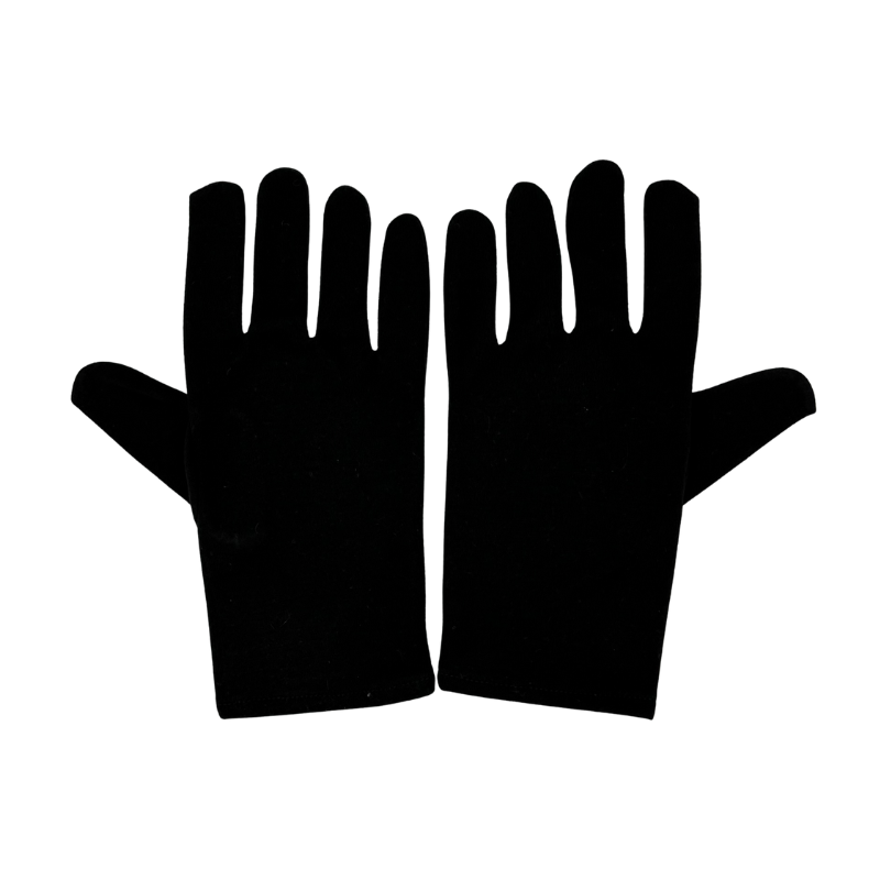 Gants noirs maçonniques en coton