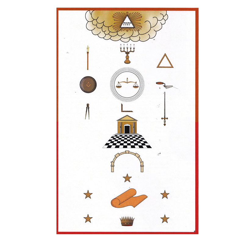 Tapis de loge maçonnique 16ème degré REAA - Prince de Jérusalem