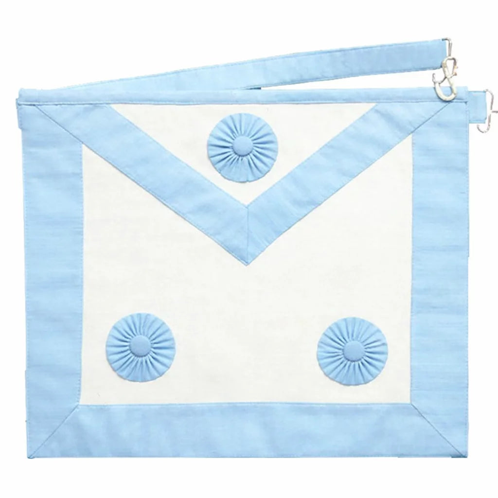 Tablier Maître Rite Français Moderne Rétabli — 3 Rosettes