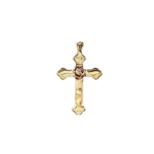 Pendentif Croix Mystique Rose-Croix + chaîne