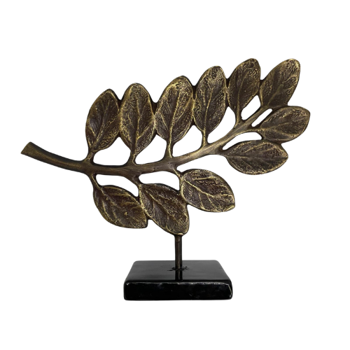 Statue Feuille Acacia en Bronze